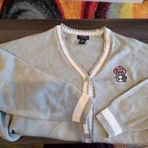 Thorn & Fable Mushroom Varsity CARDIGAN
